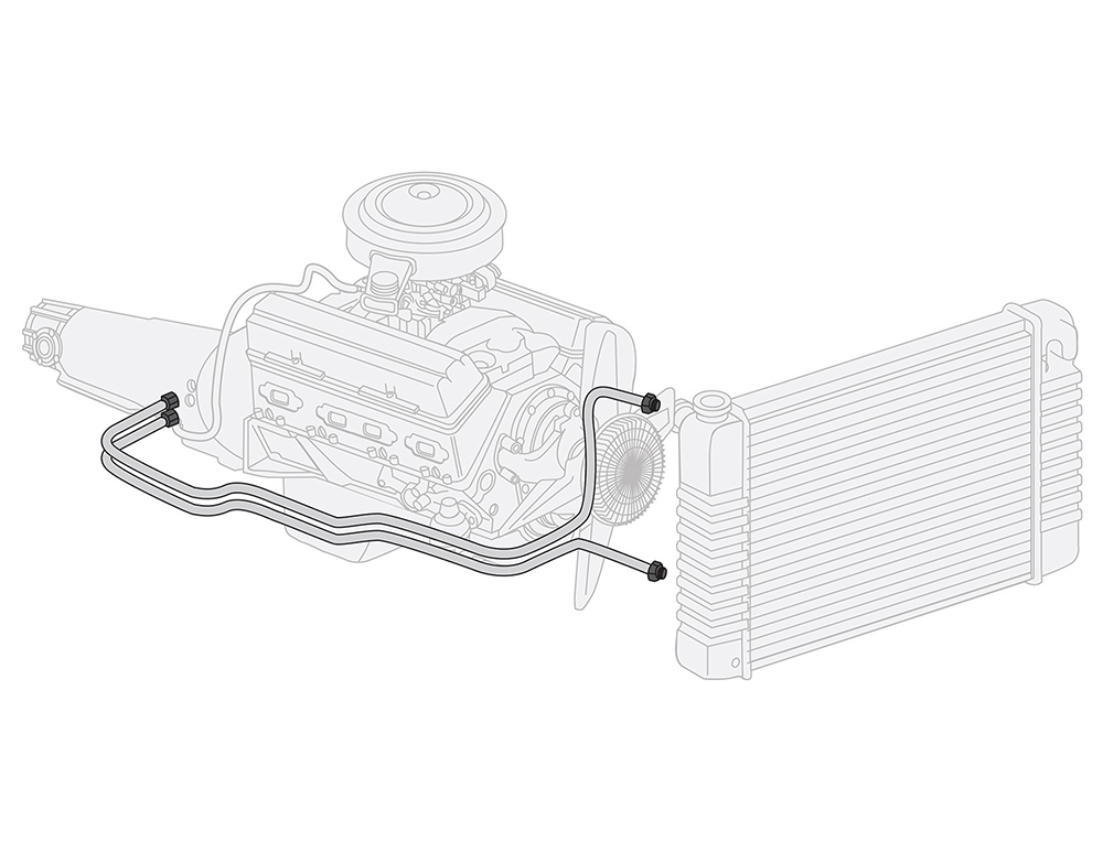 1967 Pontiac GTO/LeMans/Tempest TRANSMISSION COOLER LINES (POWERGLIDE) | AT5394G