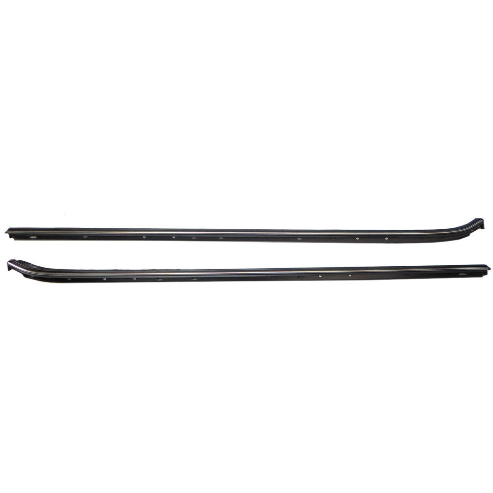 1973 Chevrolet Monte Carlo OUTER WINDOWFELT KIT OEM 2 PIECE - OEM OUTER DOOR WINDOW FELTS. THEY SIT OUTSIDE OF THE DOOR GLASS AND SQUEEZE AGAINST THE GLASS. THEY COME WITH THE STAINLESS BEAD | WS2448M