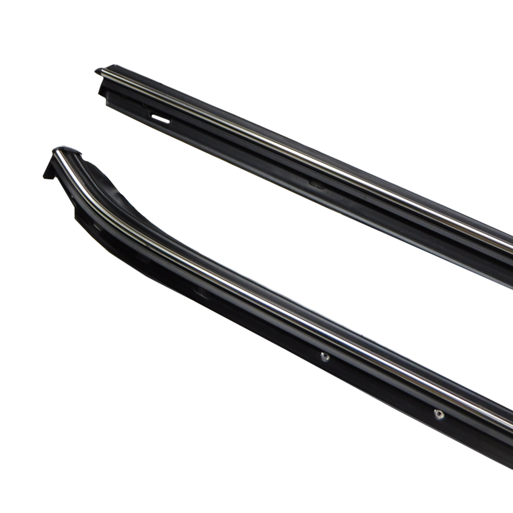 1973 Chevrolet Monte Carlo OUTER WINDOWFELT KIT OEM 2 PIECE - OEM OUTER DOOR WINDOW FELTS. THEY SIT OUTSIDE OF THE DOOR GLASS AND SQUEEZE AGAINST THE GLASS. THEY COME WITH THE STAINLESS BEAD | WS2448M