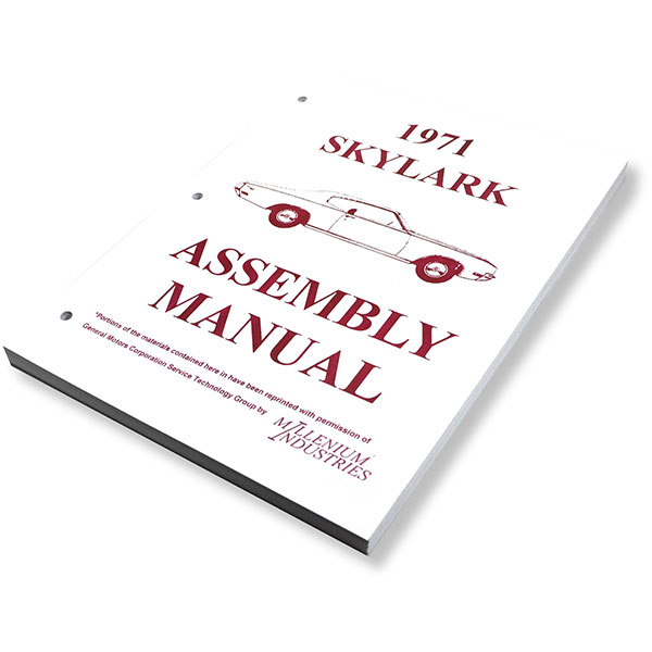 1971 Buick Skylark/GS/Regal/GN FACTORY ASSEMBLY MANUAL | BK5610S