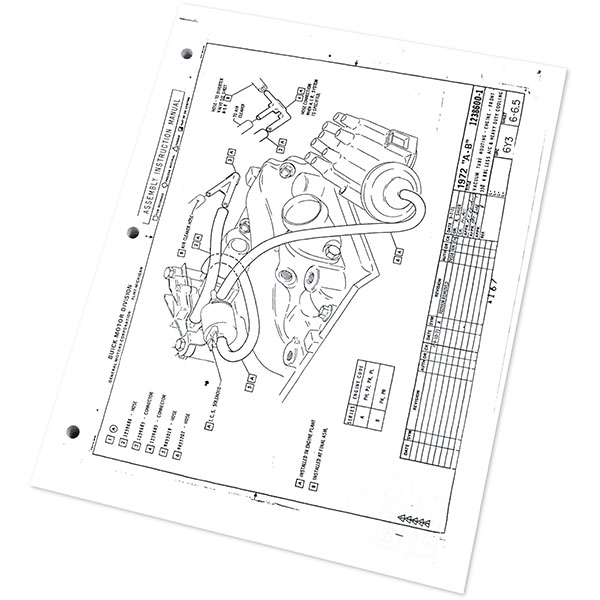 1972 Buick Skylark/GS/Regal/GN FACTORY ASSEMBLY MANUAL | BK5611S