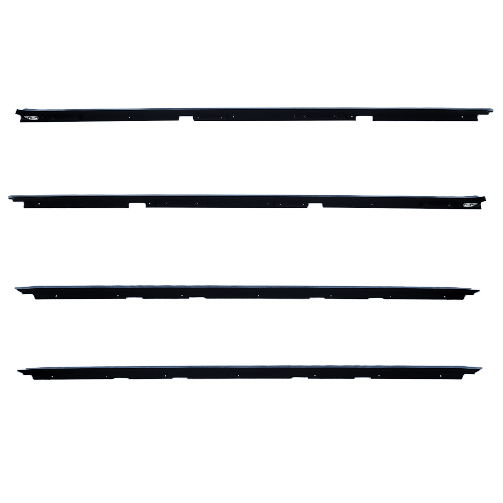1979 Chevrolet Chevelle/Malibu WINDOWFELT KIT (4 PIECE) - OEM REPLACEMENTS WITH FACTORY CHROME OUTER BEAD FOR 2DR. HARDWARE IS INCLUDED | WS5456Z