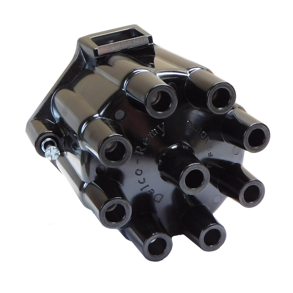 1964 Chevrolet El Camino DELCO DISTRIBUTOR CAP (# 1971244) FOR 8 CYLINDER WITH FLAT CAP. HAS CORRECT LOGO AND IS LICENSED BY GM | EN9630Z