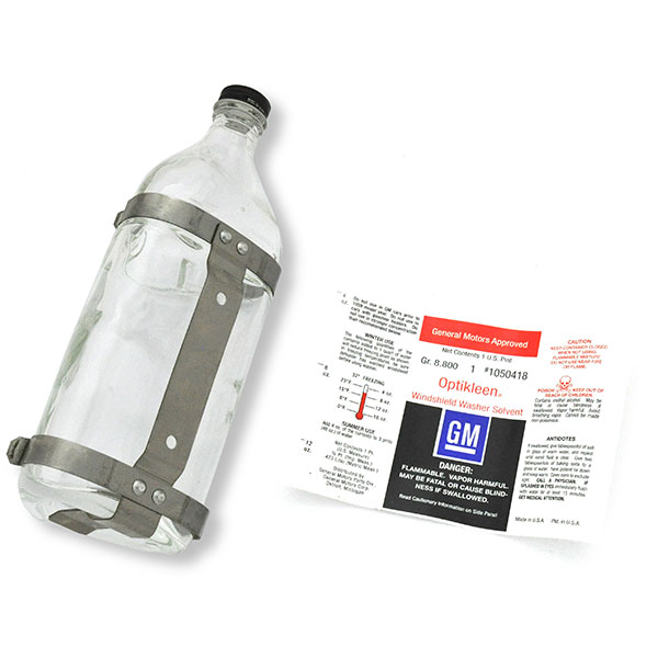 1974 Chevrolet Nova/Chevy II WASHER BOTTLE OPTIK ICE (GLASS) COMPLETE WITH BRACKET | WW9917Z