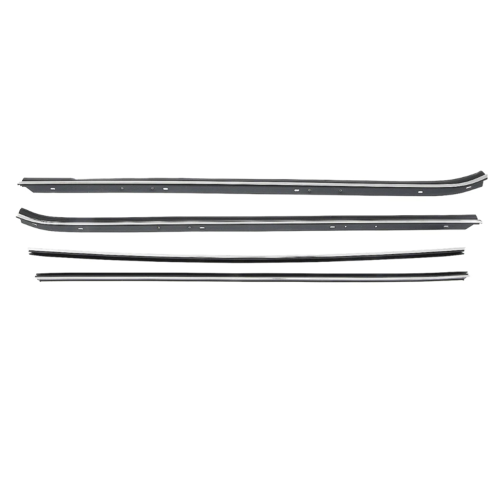 1978 Pontiac Firebird/TransAm WINDOWFELT KIT INNERS & OUTERS WITH ORIGINAL ROUND CHROME BEAD (THESE ARE VERY NICE REPRODUCTIONS THAT WE HAD MADE, THESE ARE NOT MADE BY PUI OR RE-POPS) - 4 PC SET | WS6024Z