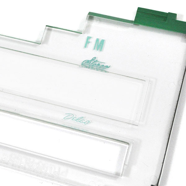 1970 Chevrolet El Camino GREEN WRITING WITH GREEN LIGHT REFLECTOR AM/FM STEREO RADIO LENS | RD2830Z