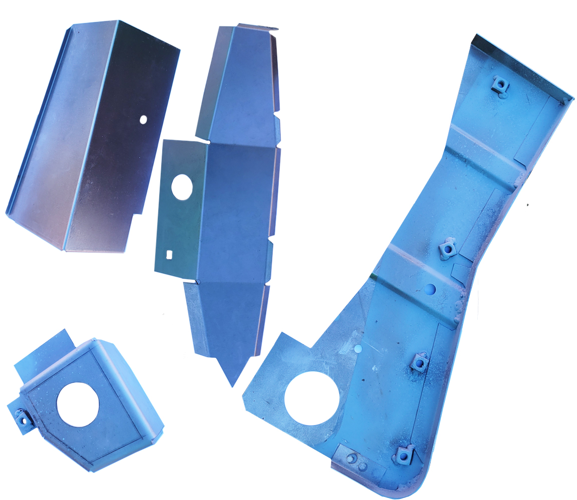 1968 Buick Skylark/GS/Regal/GN REPAIR KIT LH SIDE - 4 PIECE KIT - REPAIRS THE SHEET METAL WHERE THE CORE SUPPORT MEETS THE INNER FENDER. MUST BE WELDED | BP10495S