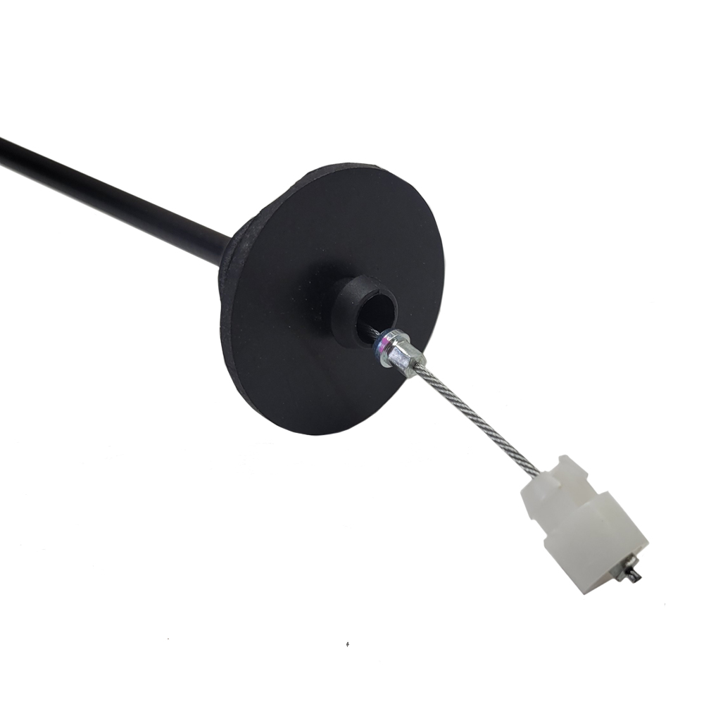 1972 Pontiac Firebird/TransAm THROTTLE CABLE BALL STYLE AT CARB - FITS ALL 350/400/455 HO OR RAM AIR MOTORS. IT HAS A BALL STUD TO ATTACH TO THE CARBURETOR AND MOUNTS TO THE THROTTLE CABLE BRACKET IN A SQUARE CLIP | CB10826F