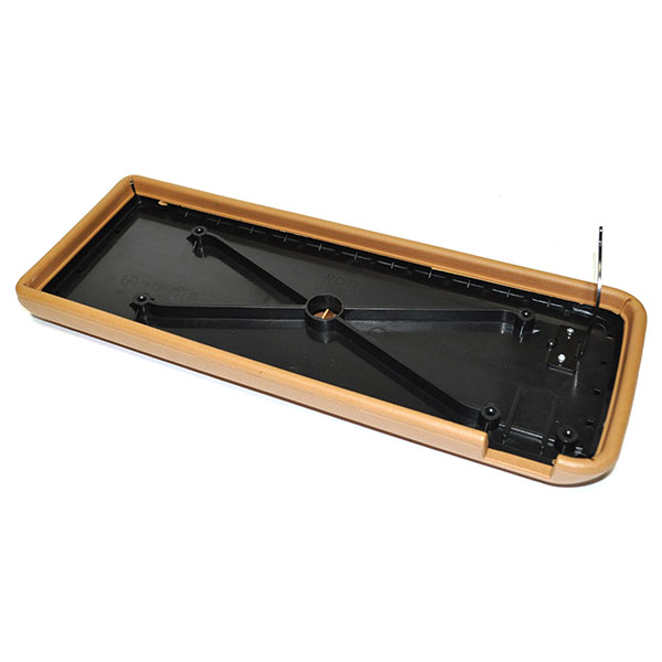 1976 Pontiac Firebird/TransAm VINYL CONSOLE DOOR ASSEMBLY (CAMEL TAN) - PADDED PLASTIC FRAME WITH RETURN SPRING ARM - GM # 479560 - EA | CP10864F