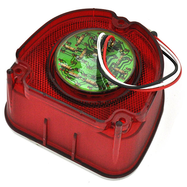 1968 Chevrolet Impala/Caprice/Bel Air LED TAIL LAMP LENS ASSEMBLY 2 CHROME CIRCLES WITH CHROME TRIM (IMPALA SS / CAPRICE) â€“ EA | XL11081P