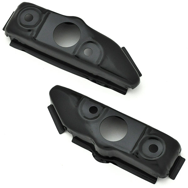 1972 Oldsmobile Cutlass/442/F85 REAR SIDE MARKER HOUSING BRACKETS (NEW BLACK METAL) - PR | XL12291T