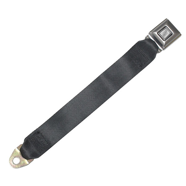 1972 Oldsmobile Cutlass/442/F85 3-POINT RETRACTABLE STYLE FRONT SEAT BELTS WITH STARBURST PUSH BUTTON FOR BENCH SEAT (BLACK) - PR | IN12431A