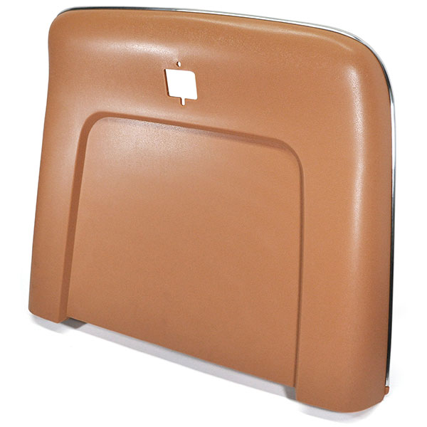 1969 Chevrolet Chevelle/Malibu PLASTIC BUCKET SEAT BACKS WITH CENTER BUTTON RELEASE HOLE - INJECTION MOLDED WITH MOLDED CHROME (TAN) - PR | IN4394Z