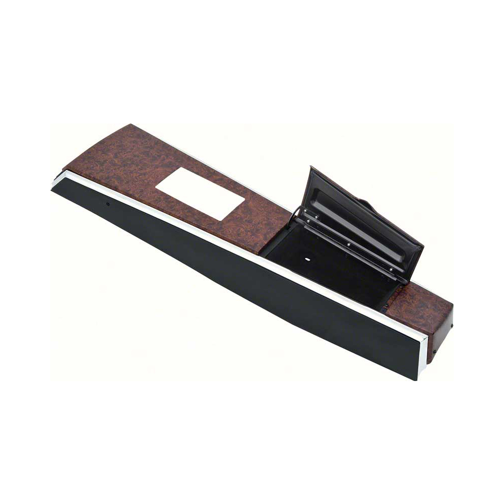 1969 Pontiac Firebird/TransAm AUTOMATIC CONSOLE SHELL - BLACK WITH BURLWOOD | CP12645F
