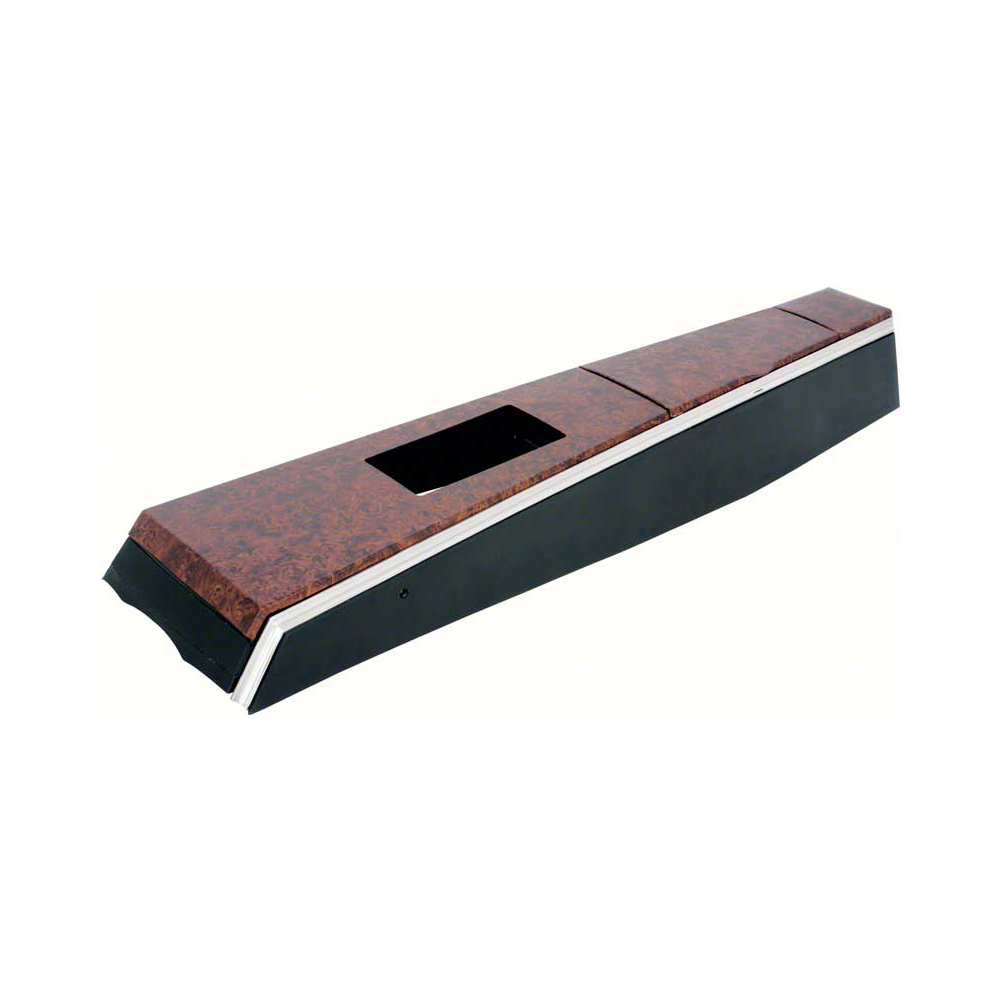 1969 Pontiac Firebird/TransAm AUTOMATIC CONSOLE SHELL - BLACK WITH BURLWOOD | CP12645F