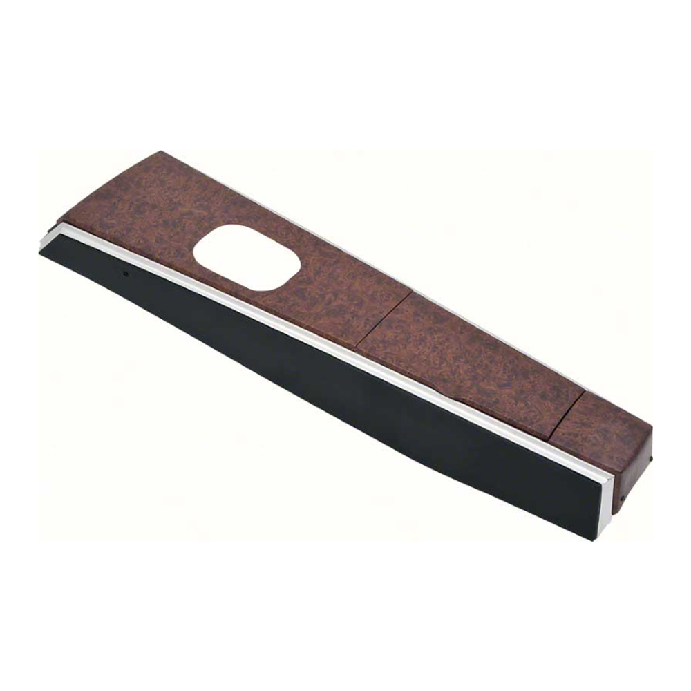 1969 Pontiac Firebird/TransAm MANUAL CONSOLE SHELL - BLACK WITH BURLWOOD | CP12646F