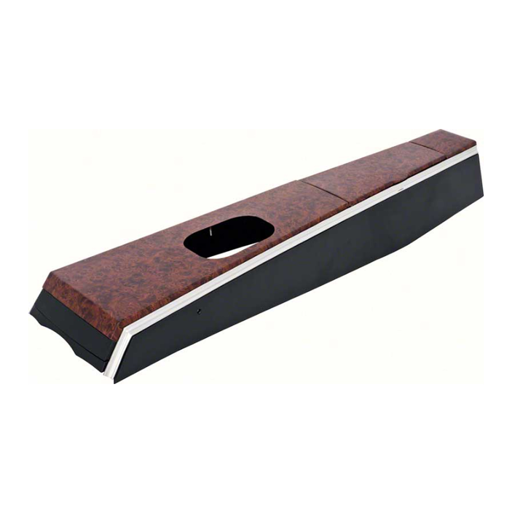 1969 Pontiac Firebird/TransAm MANUAL CONSOLE SHELL - BLACK WITH BURLWOOD | CP12646F