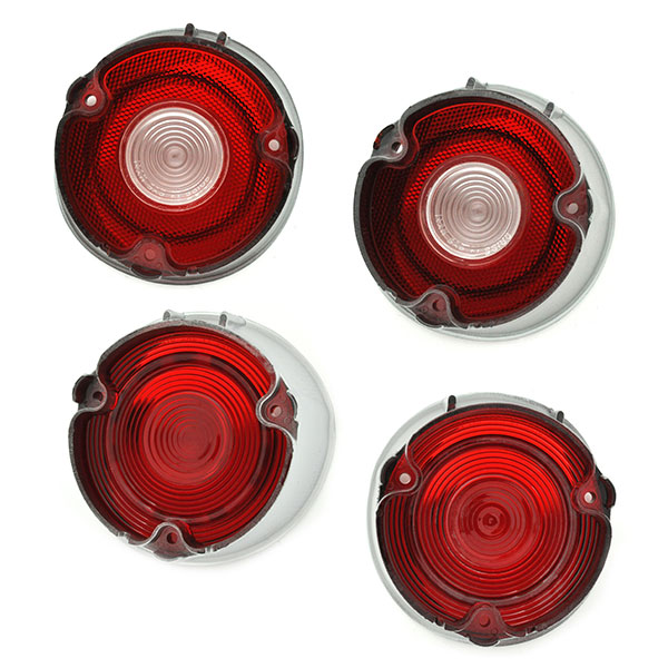1971 Chevrolet Chevelle/Malibu TAIL LAMP AND BACK UP LAMP LENS SET WITH TRIM - 4PC | XL12678V