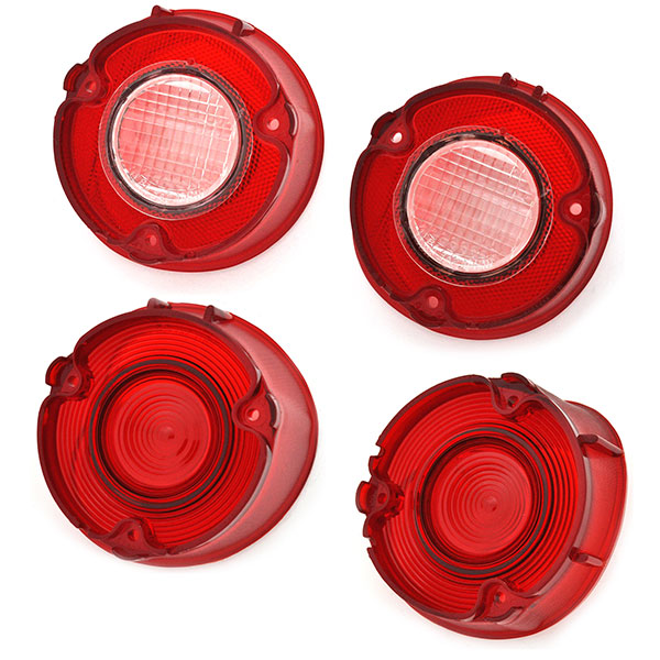 1972 Chevrolet Chevelle/Malibu TAIL LAMP AND BACK UP LAMP LENS SET WITH CHROME - 4PC | XL1279V