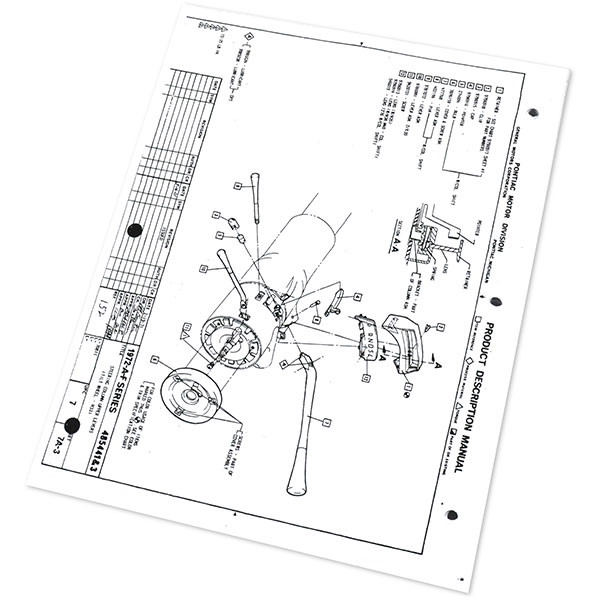 1972 Pontiac Firebird/TransAm ASSEMBLY MANUAL | BK12738F