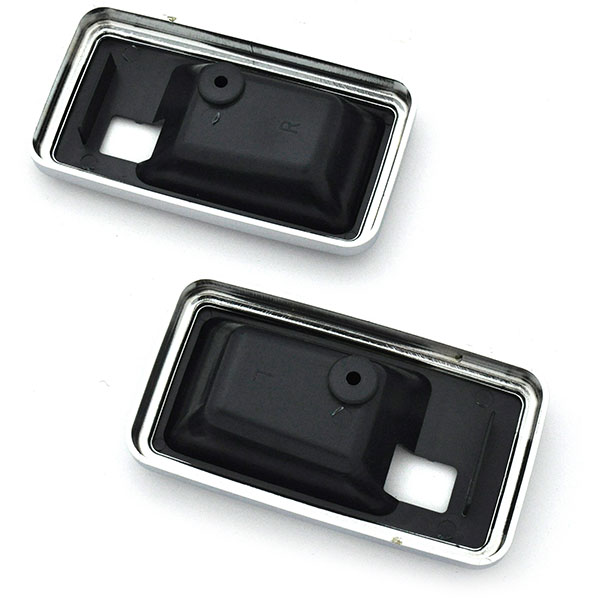 1977 Chevrolet Camaro STANDARD DOOR HANDLE ESCUTCHEON (THICK CHROME EDGE) DARK BLUE - PAIR | IN12746F