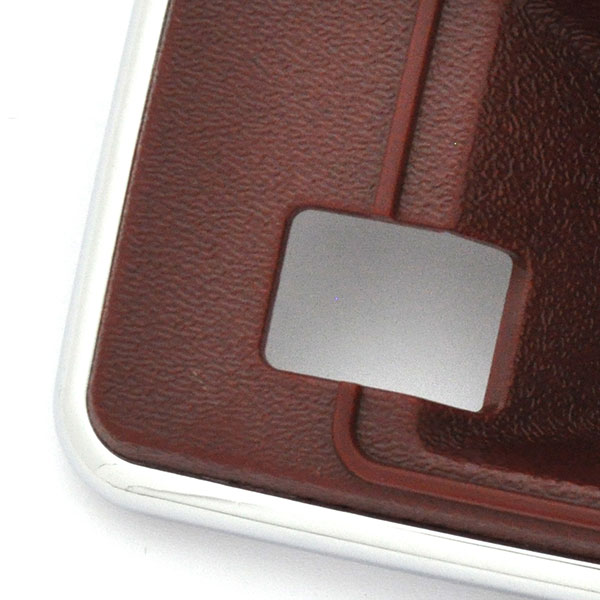 1978 Pontiac Firebird/TransAm DELUXE DOOR HANDLE ESCUTCHEON (THIN CHROME EDGE) DARK RED - PR | IN12750F