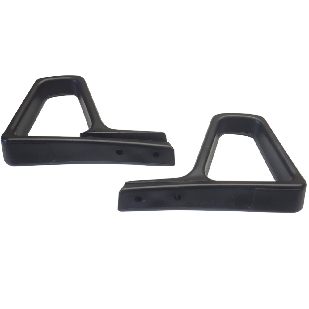 1986 Chevrolet Chevelle/Malibu SEAT BELT GUIDES (BLACK) GM #20549668 & GM #20549669 -  PAIR | IN12809Z