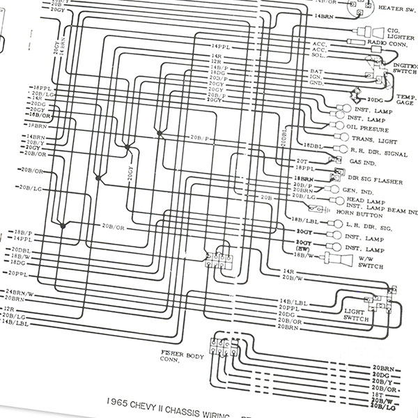 1965 Chevrolet Nova/Chevy II WIRING DIAGRAM MANUAL | MP0104
