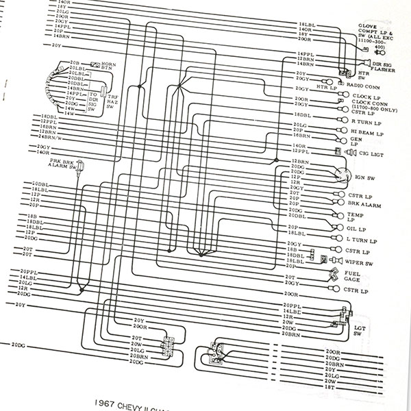 1967 Chevrolet Nova/Chevy II WIRING DIAGRAM MANUAL | MP0106