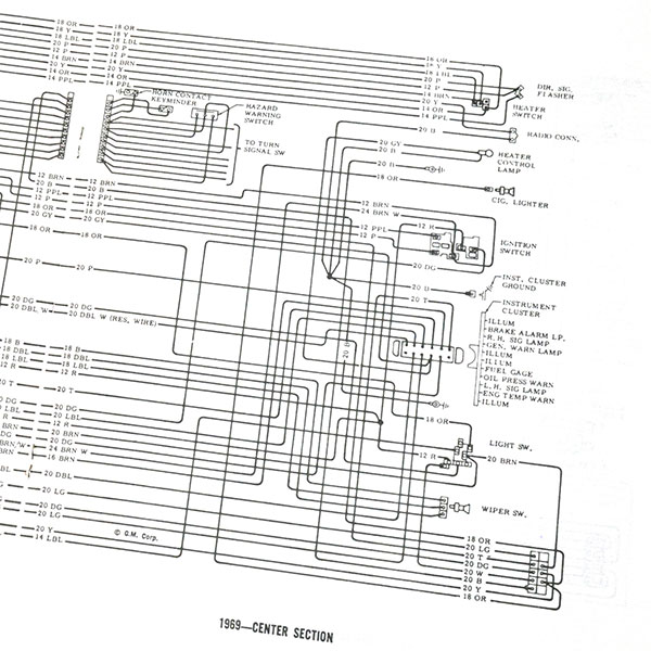 1969 Chevrolet Nova/Chevy II WIRING DIAGRAM MANUAL | MP0108