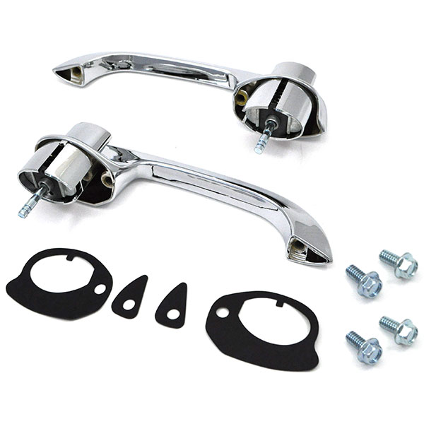1957 Chevrolet Full Size up to 1957 OUTSIDE DOOR HANDLE KIT WITH HANDLES, BUTTONS & GASKETS (FRONT OR REAR) - PR | XP1013L