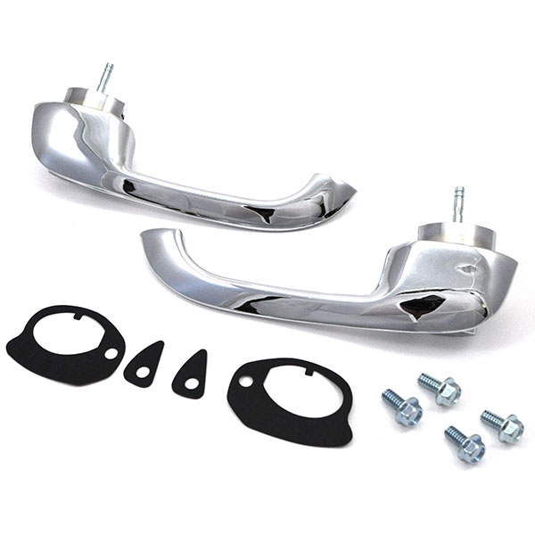 1957 Chevrolet Full Size up to 1957 OUTSIDE DOOR HANDLE KIT WITH HANDLES, BUTTONS & GASKETS (FRONT OR REAR) - PR | XP1013L