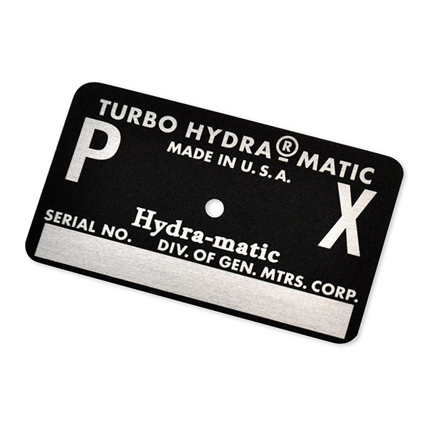 1968 Pontiac GTO/LeMans/Tempest AUTOMATIC TRANSMISSION TAG - PX BLACK | AT15392Z