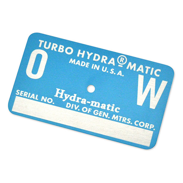 1970 Oldsmobile Cutlass/442/F85 CUTLASS / 442 H/O W-30 AUTOMATIC TRANSMISSION TAG - OW BLUE | AT15404T