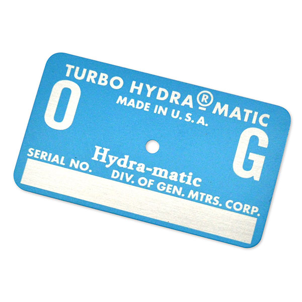 1971 Oldsmobile Cutlass/442/F85 CUTLASS / 442 AUTO TRANSMISSION TAG - OG BLUE | AT15408T