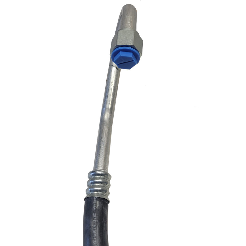 1968 Buick Skylark/GS/Regal/GN COMPRESSOR TO POA VALVE HOSE - THIS IS THE RUBBER HOSE WITH ALUMINUM TUBE THAT GOES FROM THE BACK OF THE COMPRESSOR TO THE POA VALVE | AC15413S