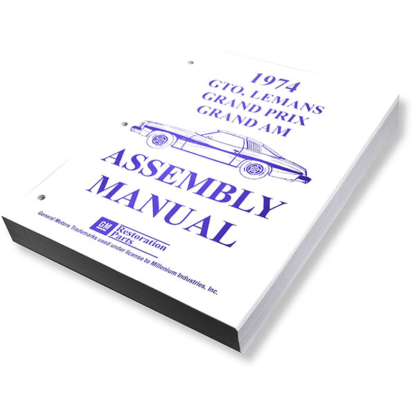 1974 Pontiac GTO/LeMans/Tempest FACTORY ASSEMBLY MANUAL | BK21714G