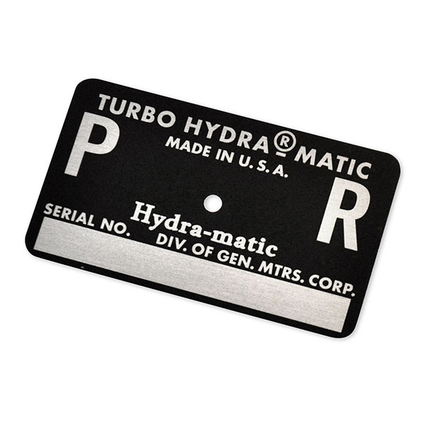1970 Pontiac Grand Prix 69-UP GRAND PRIX 455 H/O AUTOMATIC TRANSMISSION TAG - PR BLACK | AT80812Z