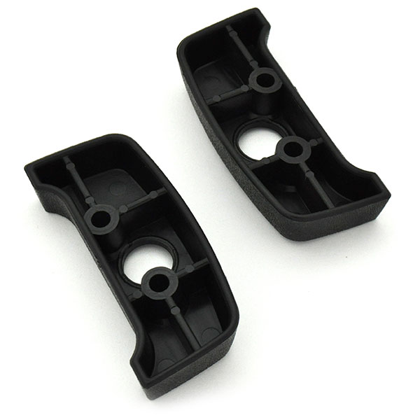 1977 Chevrolet Monte Carlo SEAT BELT SHOULDER GUIDE ESCUTCHEON ON SEAT GM #'S 20552354 & 20552353 (BLACK) - PAIR | IN1237Z