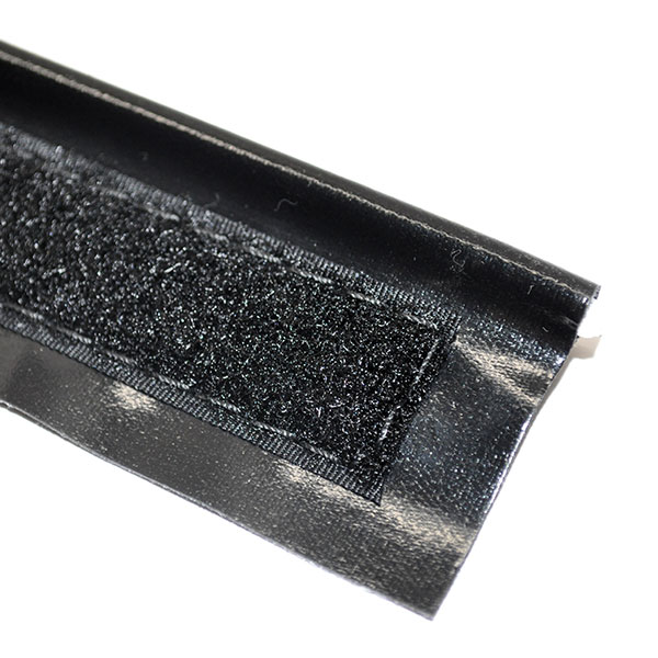1969 Oldsmobile Cutlass/442/F85 CONV. TOP BOOT VELCRO STRIP AND WELTING THAT SLIDE INTO RAIL ON BACK OF SEAT (BLACK ONLY) 36