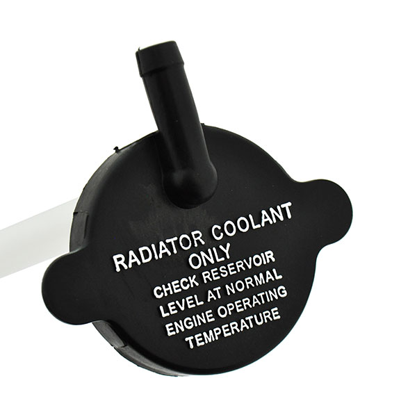1978 Pontiac Firebird/TransAm RADIATOR OVERFLOW BOTTLE CAP WITH PICKUP TUBE (WHITE LETTERS) | CS9854F
