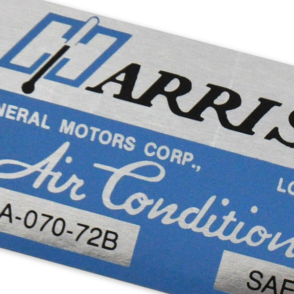 1972 Chevrolet Camaro HARRISON AIR CONDITIONING EVAPORATOR BOX DECAL EBA-070-72B EACH | DC0553