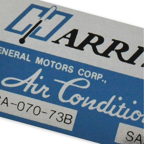 1973 Chevrolet Camaro HARRISON AIR CONDITIONING EVAPORATOR BOX DECAL EBA-070-73B EACH | DC0554