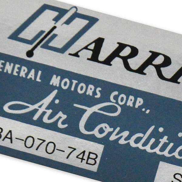 1974 Chevrolet Camaro HARRISON AIR CONDITIONING EVAPORATOR BOX DECAL EBA-070-74B EACH | DC0555