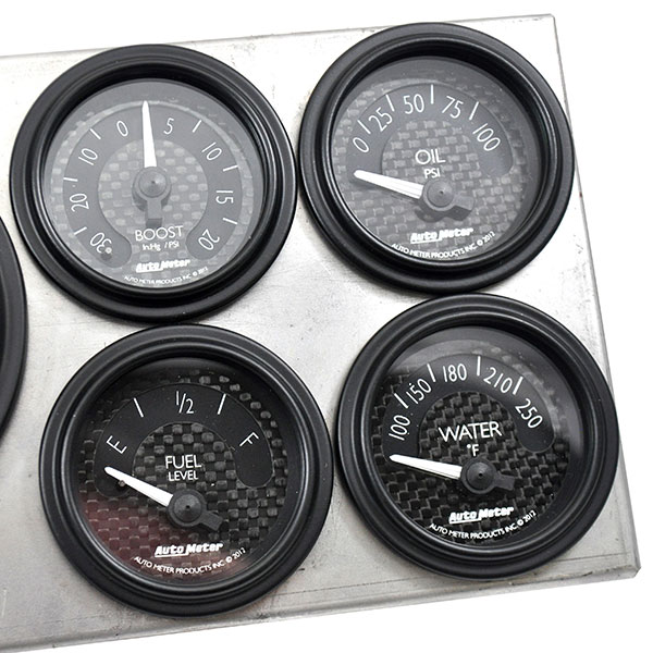 1987 Buick Skylark/GS/Regal/GN BUICK GNX CARBON FIBER BACKGROUND DASH GAUGE SETUP WITHOUT HARNESS - EACH (THIS IS AN AFTERMARKET GAUGE SETUP WITH CARBON FIBER GAUGE BACKING. ALL GAUGES, LIGHTS, AND CORRESPONDING VACUUM PIECES INCLUDED. HARNESS NOT INCLUDED. YOU WILL REUSE YOUR DASH AND TRIM BEZEL PIECES) | IN1001S