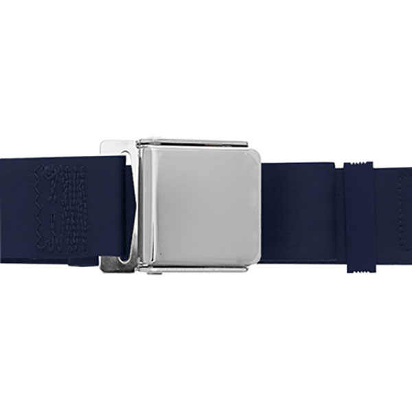 1980 Chevrolet Monza/Vega CHROME FLIP STYLE LAP BELT, DARK BLUE (4004) 74