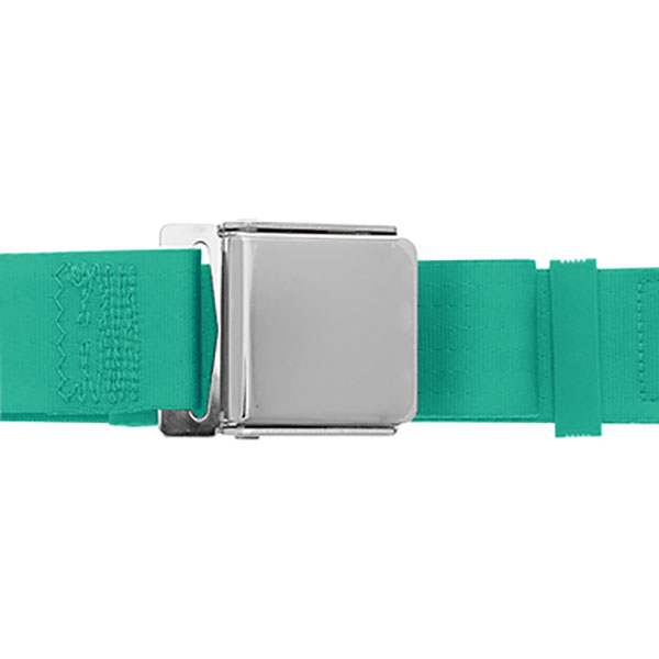1975 Ford Mustang CHROME FLIP STYLE LAP BELT, TURQUOISE (4009) 74
