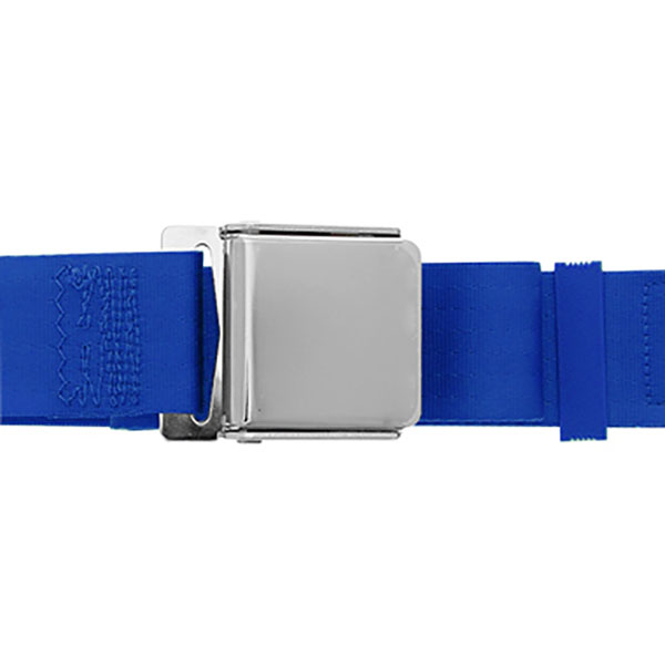 1974 Chevrolet Monza/Vega CHROME FLIP STYLE LAP BELT, COBALT BLUE (4006) 60