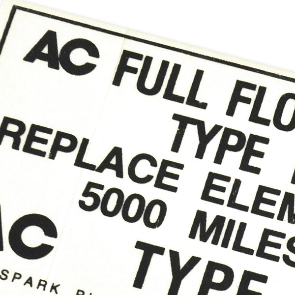 1951 Oldsmobile Full Size OIL FILTER CANISTER DECAL (D00075) | DC0075W