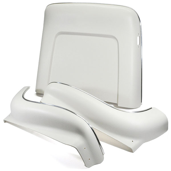 1968 Buick Full Size & Riviera SEAT BACK & APRON KIT (WHITE) 68 ALL AND 69-72 WITH RECLINING PASSENGER SEAT - 6 PIECES | IN2236Z
